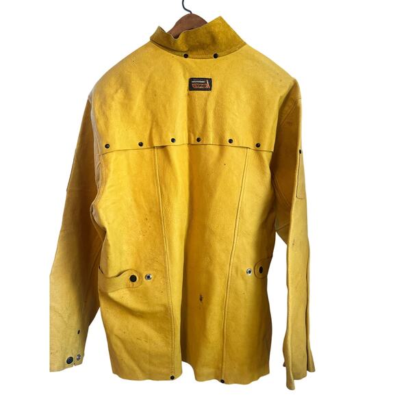 Steiner Leather Welding Jacket Yellow Heavy Duty Workwear Large - Picture 2 of 8